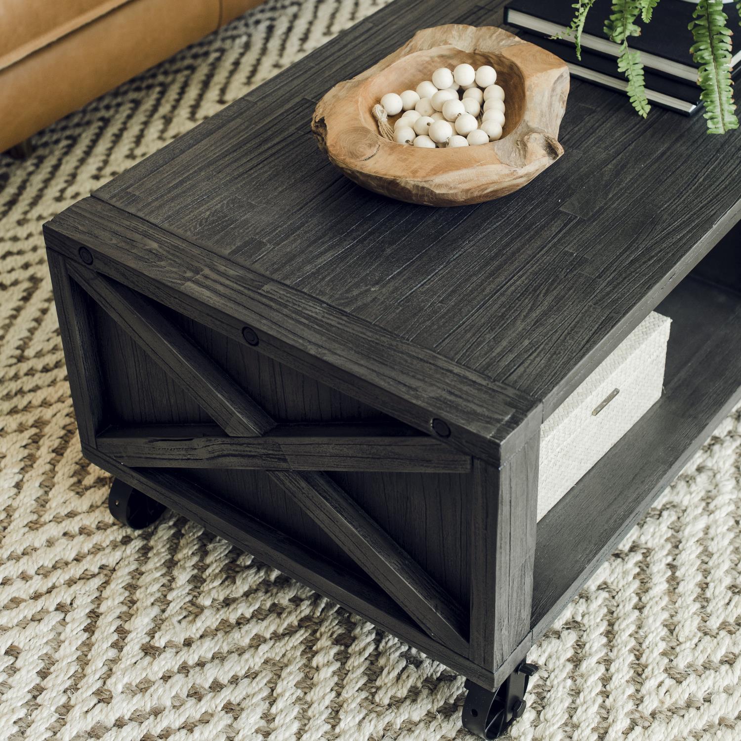 Quentin Occasional Table- Rectangle Deep Charcoal