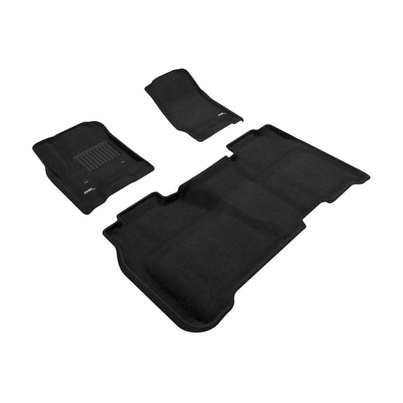 3D MAXpider All-Weather Carpeted Floor Mats Custom Fit for 2014-2019 Chevrolet Silverado Crew CAB Car Floor Liners Elegant Series (1ST & 2ND Row)