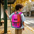 thumbnail image 6 of Red and Pink Checkered Pattern 17" School Backpacks for Teens,Waterproof Oxford Fabric,S-Shape Padded Straps for School,Travel,Hiking,Camping, 6 of 6