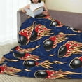 thumbnail image 6 of Vsdgher Bowling Ball And Flame Ultra-Soft Micro flannel Blanket Throw Blankets for Couch Sofa, Bed (4 sizes)-80"x60", 6 of 7