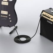 New Bee Guitar cable 10 ft Electronic Instrument Bass Amplifier cable 6.35mm plug Strong Right Angle/L-shape optional compatible effect/bass/electric guitar,Black
