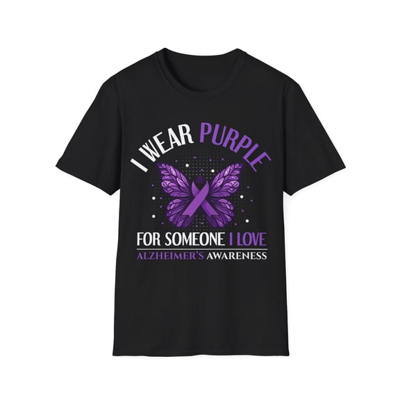 I Wear Purple For Someone Alzheimer's Awareness Purple Month TShirt