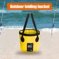 thumbnail image 2 of Redempat Water Bucket Foldable PVC Waterproof Carrier Wash Basin Camp Boating Car Washing Reusable Container Accessories Yellow 12L, 2 of 6