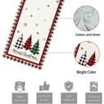 thumbnail image 4 of ChristmasTable Runner 72 Inches Long Black and White Plaid Table Runner with Christmas Tree Winter Holiday Farmhouse Kitchen Dining Table Runner Decoration for Indoor Outdoor Home Party, 4 of 7