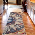thumbnail image 3 of Ambesonne Sun and Moon Decorative Rug Carpet, Modern Esoteric Lunar, 2' 5" x 7' 5", Pale Orange Indigo Beige, 3 of 3