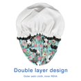 thumbnail image 4 of Shower Caps,Corgi Dog and Flowers Waterproof Shower Cap for Women 4 Pieces,Double Reusable Hair Cover for Shower PEVA Elastic Stretch Hem, 4 of 7