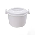 thumbnail image 1 of Microwave Rice Cooker And Steamer For Vegetables, PP Plastic, White, Small Size, 1 of 6