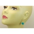 thumbnail image 2 of 14k Gold Filled Turquoise Earrings Stones Round Cut Beaded Accents Simple Drops, 2 of 3