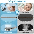 thumbnail image 2 of Qunler Dual Shower Head with Filter, 6 Modes 3-Way Rainfall High Pressure Showerhead with Handheld Combo 72" Long Hose, Black, 2 of 9