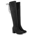 thumbnail image 2 of Ferwind Women's Over-the-Knee Boots Slouch Micro Suede Adult Charcoal  7, 2 of 9