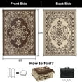 thumbnail image 7 of Findosom 8'x10' Boho Mandala Outdoor Rug Patio Rug Large Reversible Plastic Straw Rug RV Outdoor Mat Waterproof Foldable Portable Camping Mat for RV,Patio,Backyard,Deck,Picnic,Beach Brown, 7 of 7