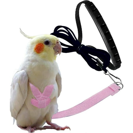 VANTRONIK VANFAVORI Adjustable Bird Harness With 80 Inch Leash Outdoor Flying Training Rope Kit For Bird Parrots Cockatiel S