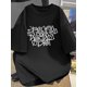 thumbnail image 2 of Men'S Casual Cotton T-Shirt with Bold Abstract Letter Print, Crew Neck, Short Sleeve, Lightweight & Breathable for Summer Commute - GenderNeutral Style, Versatile Clothing | Bold Graphic Tee, 2 of 8