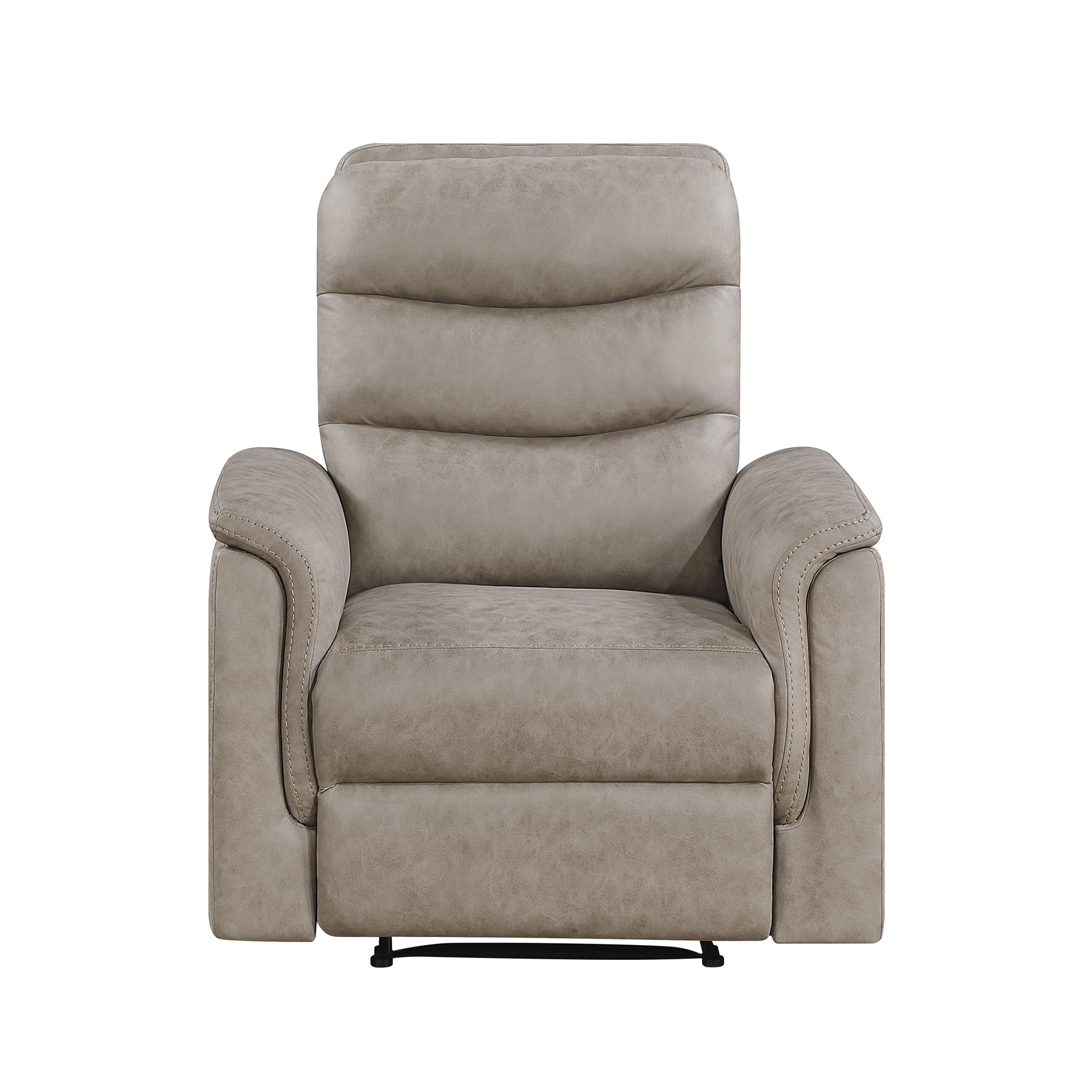 OakvillePark Solstice Microfiber Manual Reclining Chair, Taupe