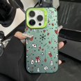 thumbnail image 3 of Funda IMD plateada electrochapada estilo navideño con copos de nieve de invierno para iPhone 16 15 14 11 12 13 Pro Max 7 8 Plus X XS XR, 3 of 5