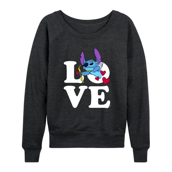 Lilo & Stitch - Love Cupid Stitch - Women's Lightweight French Terry Long Sleeve Shirt