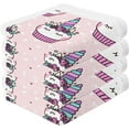 thumbnail image 2 of Dreamtimes 6 PCS Pink Cute Unicorn Baby Washcloths Towel Set, Highly Absorbent & Soft Cotton Wash Cloths 12"x 12" Face Hand Towels for Bathroom, Multi-Purpose Fingertip Towels, 2 of 7