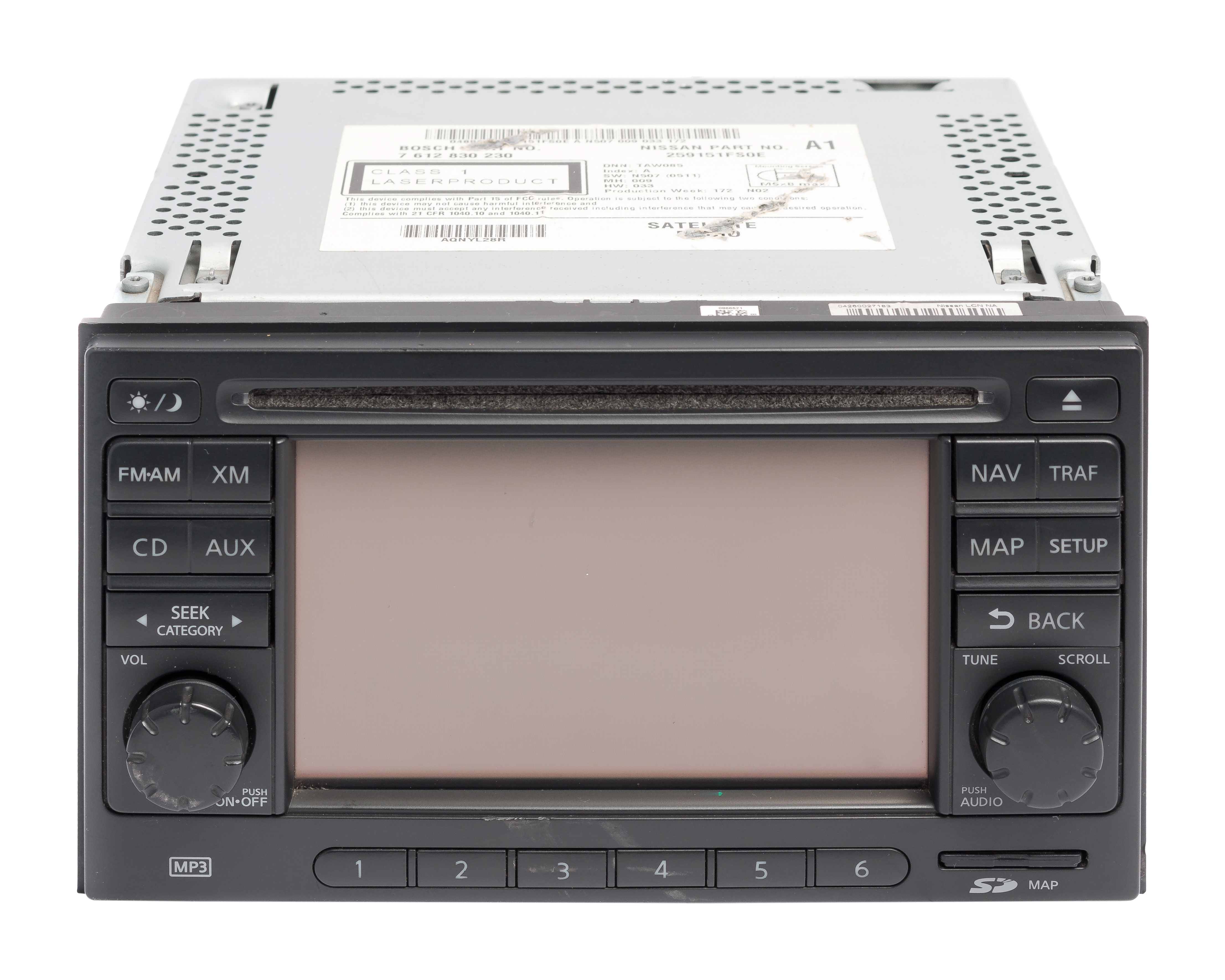 Restored 20122014 Nissan Cube AMFM Radio CD Player Touch Navi Display Part ID 259151FS0E (Refurbished)