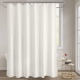 thumbnail image 2 of Bathway Fabric Shower Curtain Liner Washable, 70 x 72 Inches, Cream Shower Liner Fabric with 2 Magnets, Bathroom Polyester Shower Liner Waterproof Soft Lightweight, Cream, 2 of 8