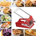 thumbnail image 1 of French Fry Cutter Stainless Steel Potato Vegetable Slicer Chopper Dicer 2 Blades, 1 of 9