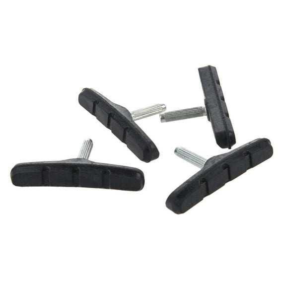 2 Pair of Bicycle Bike Rubber Replacement Brake Pads Black
