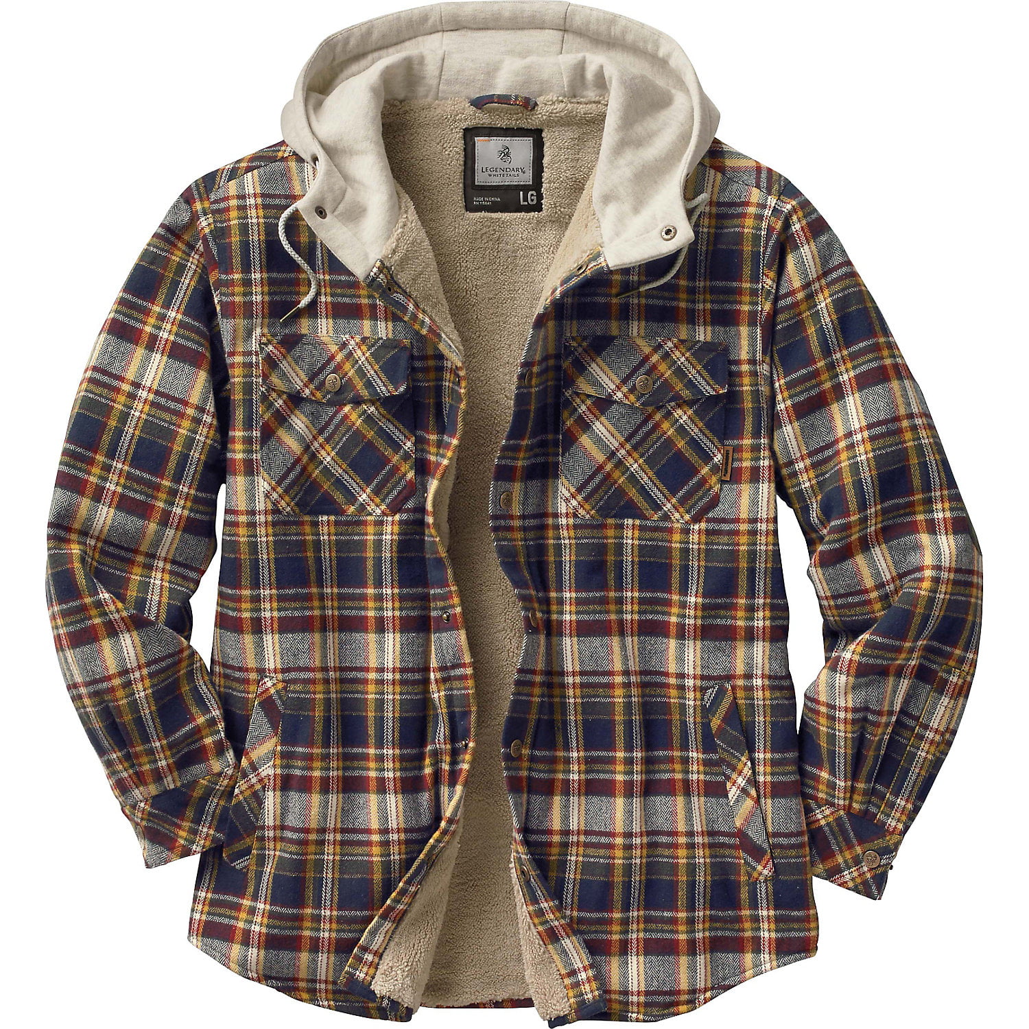 berber lined hooded flannel