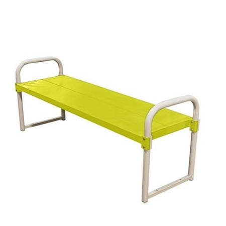 - Prairie View BS1960-Y Double Plank Aluminum Bench Seat, Yellow - 24 x 19.25 x 64 in.