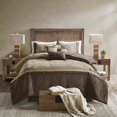 thumbnail image 2 of Madison Park Boone 7 Piece Comforter Set, California King, Brown, 2 of 5