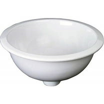 Vintage White Pedestal Sink - Round Wash Basin, No Overflow, No Faucet Holes, 15.75 Inch