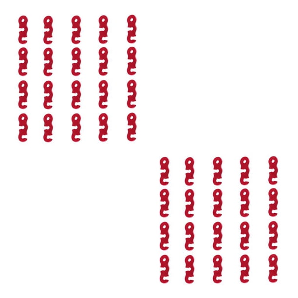 Soidarity Ajustador de cable de línea Guy, 20 piezas, aleación de aluminio, pequeños ajustadores de cuerda a prueba de viento, accesorios para rojo 2piezas