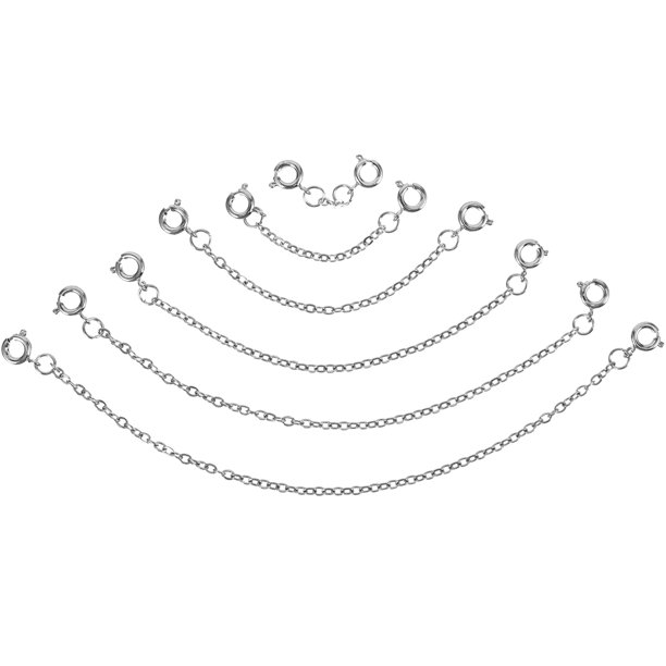 KAKOWELY 6 piezas de cadenas extensoras para hacer pulseras y collares delicados.