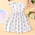 thumbnail image 2 of RTKFRFLM Toddler Girls Casual Dresses Fly Sleeve Cartoon Prints Summer Cute Midi Girl Sundress Dresses Flower Girl Dresses,Size 2-3 Years, 2 of 4