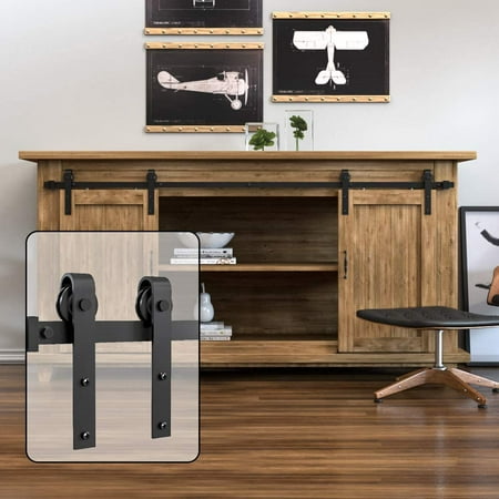 6ft Super Mini Barn Door Hardware Kit For Sliding Double Doors Small Tv Stands Wardrobe Cabinets I Shape Hanger Canada 6ft Super Mini Barn Door Hardware Kit, Small Sliding Door Hardware Kit