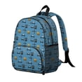 thumbnail image 2 of Police and Baton Blue Pattern Backpack for School, Cute School Bag with Adjustable Shoulder Straps and Padded Back, 13.8"x11.4"x6", 2 of 5