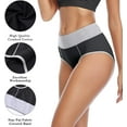 thumbnail image 3 of Goodwill 5 Pack Women's Cotton Underwear High Waist Stretch Briefs Soft Underpants Ladies Full Coverage Panties, 3 of 6