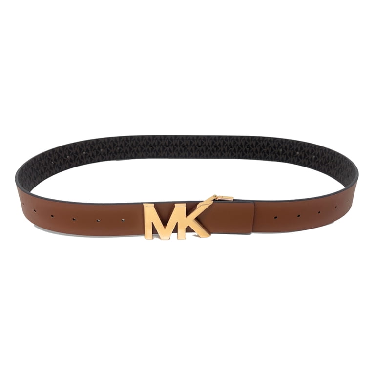 Michael Kors Reversible Logo Leather Buckle Waist Belt 