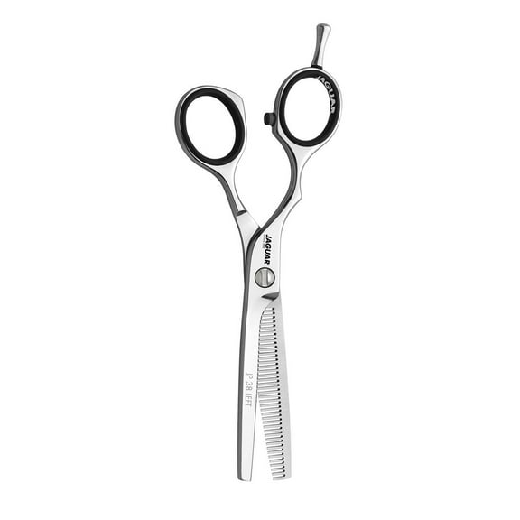 Jaguar Shears White Line JP10 LEFTY 5.25" Offset Professional 38 Tooth Thinner
