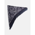 thumbnail image 2 of Scenario Women's Printed Fringe Triangle Scarf, Blue, 2 of 4
