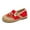 Red, variant on Fesfesfes Women Shoes Round Toe Ethnic Style Embroidered Lightweight Shoes Soft Comfortable And Breathable Retro Shoes 37(5.5-6)