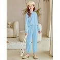 thumbnail image 5 of Arshiner Girls 2 Piece Outfits Casual Clothing Sets Long Sleeve Pullover Sweatshirts and Sweatpants with Pockets, 5 of 5