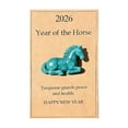 thumbnail image 3 of 2026 Year of the Horse Turquoise Horse Figurine – Lucky Health Guardian, Natural Crystal Statue New Year Meaningful Gift with Card, 3 of 8