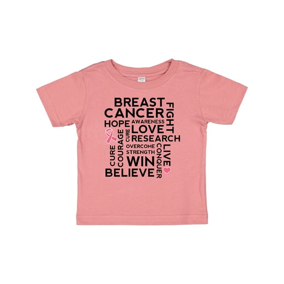 Inktastic Breast Cancer Awareness Month Saying Boys or Girls Baby T-Shirt