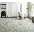 thumbnail image 4 of Hauteloom Osteen Wool Living Room, Bedroom Area Rug - Traditional - Blue, Light Sage - 3'6" x 5'6", 4 of 16