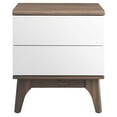 thumbnail image 4 of Modway Envision 2-Drawer Particleboard Nightstand in Walnut/White, 4 of 7