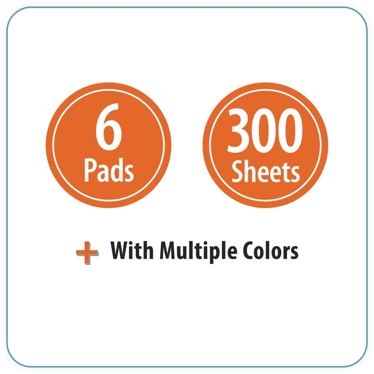 Pen+Gear Semi-Transparent Sticky Notes, 3" x 3", Multicolor, 6 Pads photo 3