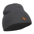 thumbnail image 4 of Mini Hot Dog Embroidered Short Beanie - Dk Grey OSFM, 4 of 5