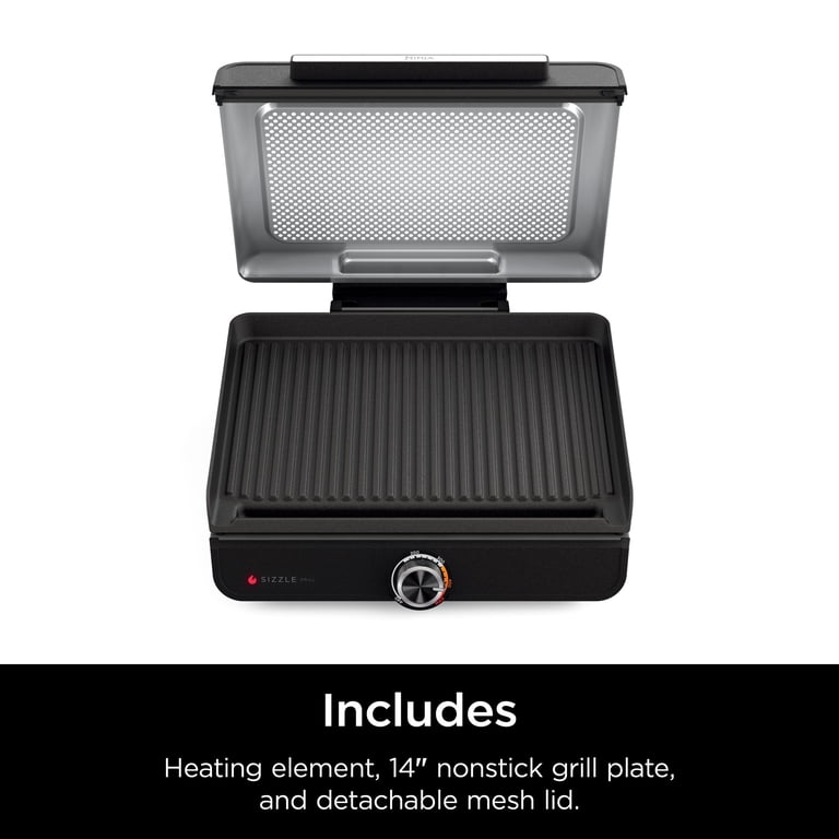 Ninja Indoor Grill, GR100, Low Smoke 500¬∞F Max Heat - Walmart.com
