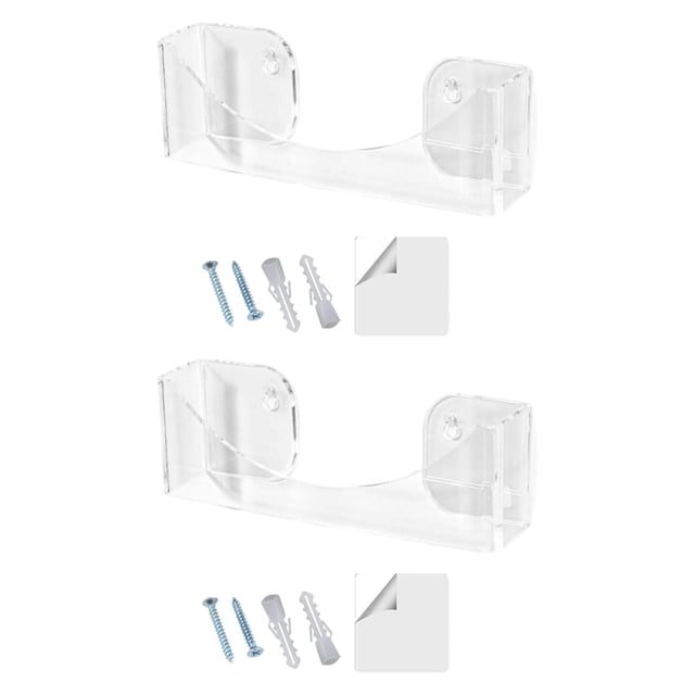 Pastelera de sombrero de cúpula vertical para pared, soporte de almacenamiento de tapa de béisbol Organizador práctico de sombrero montado en la pared Clear 2 piezas