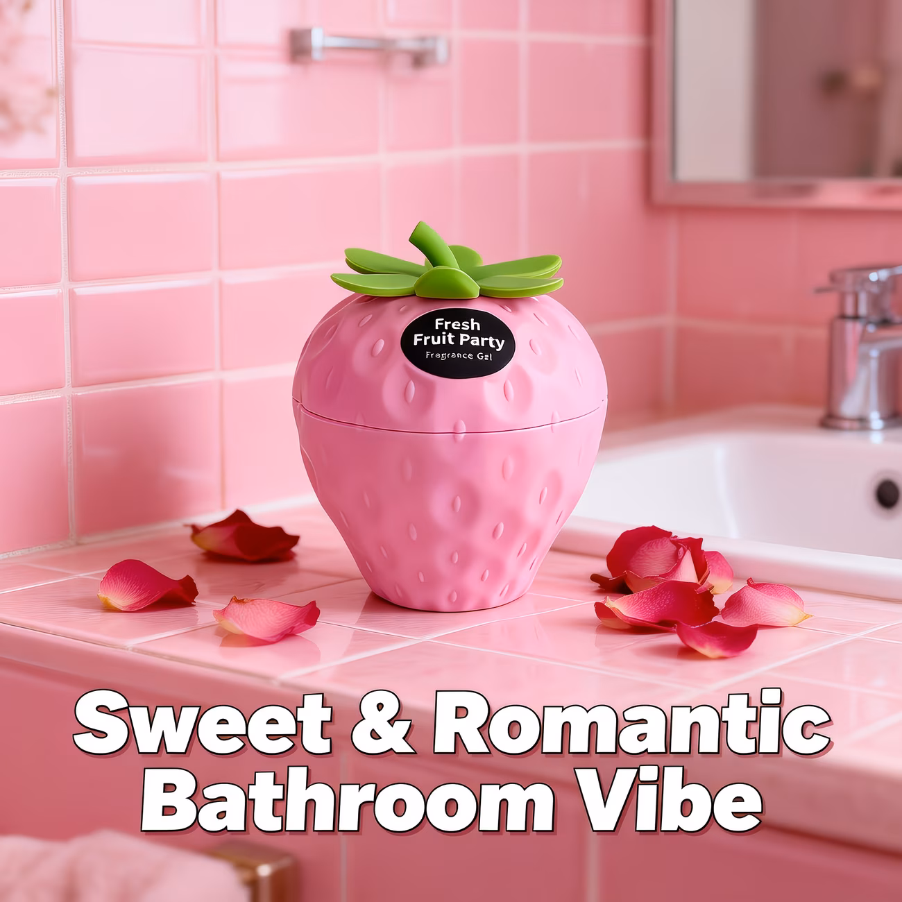 thumbnail image 6 of Powmok Strawberry Shape Solid Air Freshener (2PCS), Sweet Scent Gel Fragrance for Home, Bathroom & Bedroom, Decorative Odor Eliminator, 6 of 11