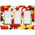 thumbnail image 1 of Metal Light Switch Plate Cover Japanese Sakura Red Flower Beige Wallpaper  FLW047, 1 of 13